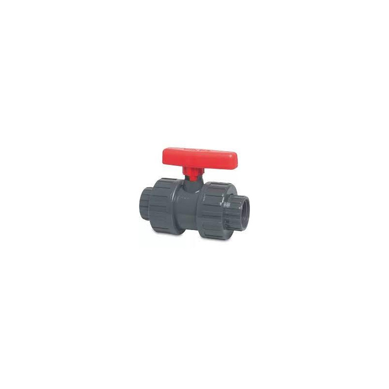 VALV. ESF.PVC C/UNION DOB 21/2